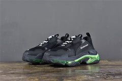 Bciaga Triple S Clear Sole Black/Fluorescent Yellow