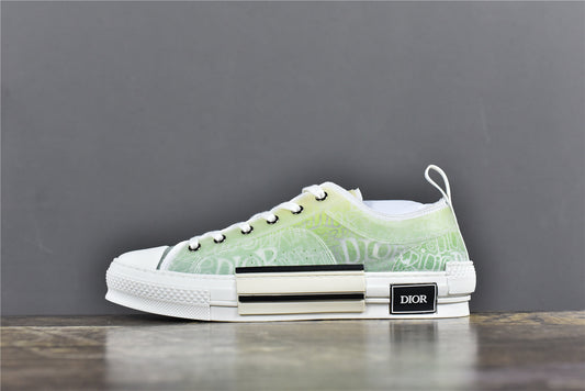 D**R B23 Low-Top Yellow and Green Canvas