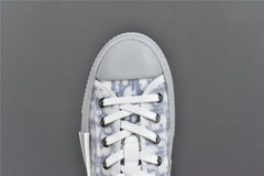 D**R B23 Low-Top Navy Blue D**r Oblique Canvas with Gray Rubber Sole